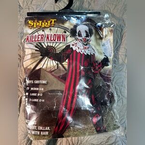 Scary Clown Kids Costume - Red and Black Boys size medium 8-10
